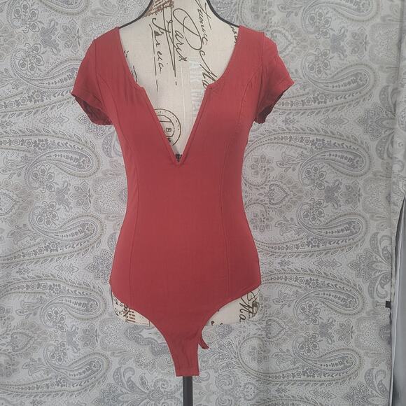 Intimately Free People Deep Conversation bodysuit Terracotta Size small Feminine - Picture 2 of 15